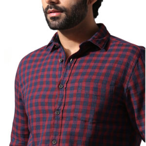 Red Cotton Check Shirt - Millora Vida